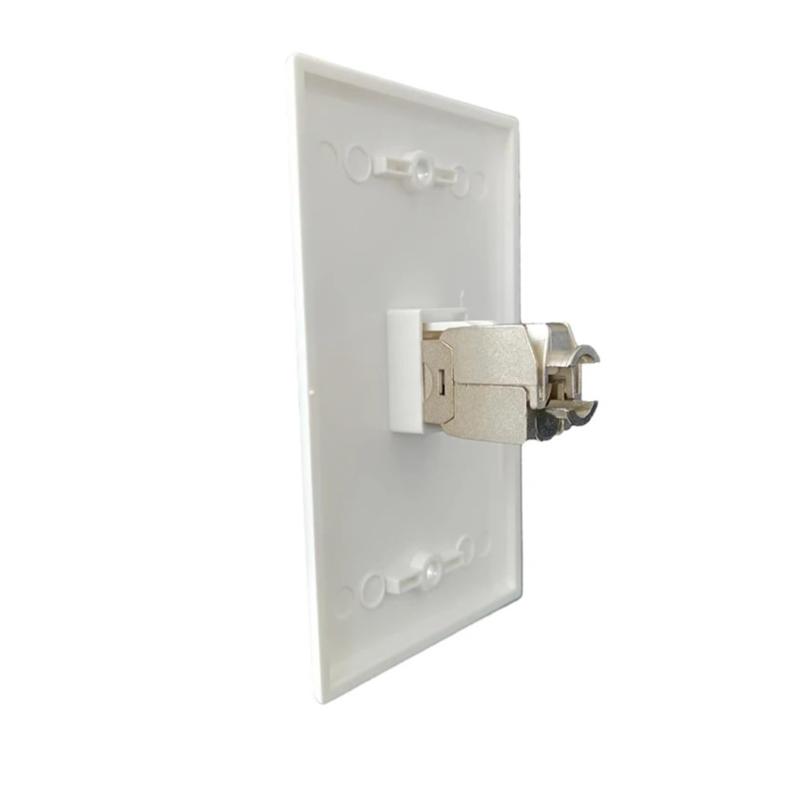 1 jeu de plaques murales RJ45 LAN US CAT6A à port, prise Ethernet CAT.6A blanche