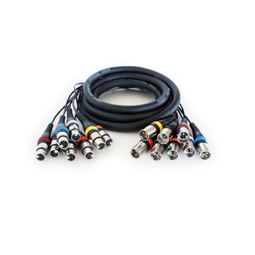 3 m - 8-way XLR maschio a femmina cavo multiplo