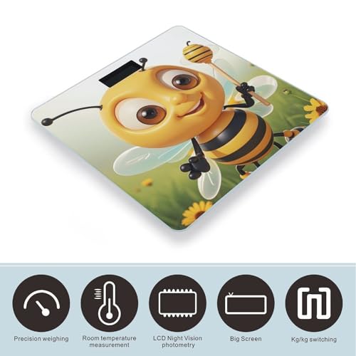 Báscula Digital de Baño Honey Bee con Plataforma Amplia miniatura 3
