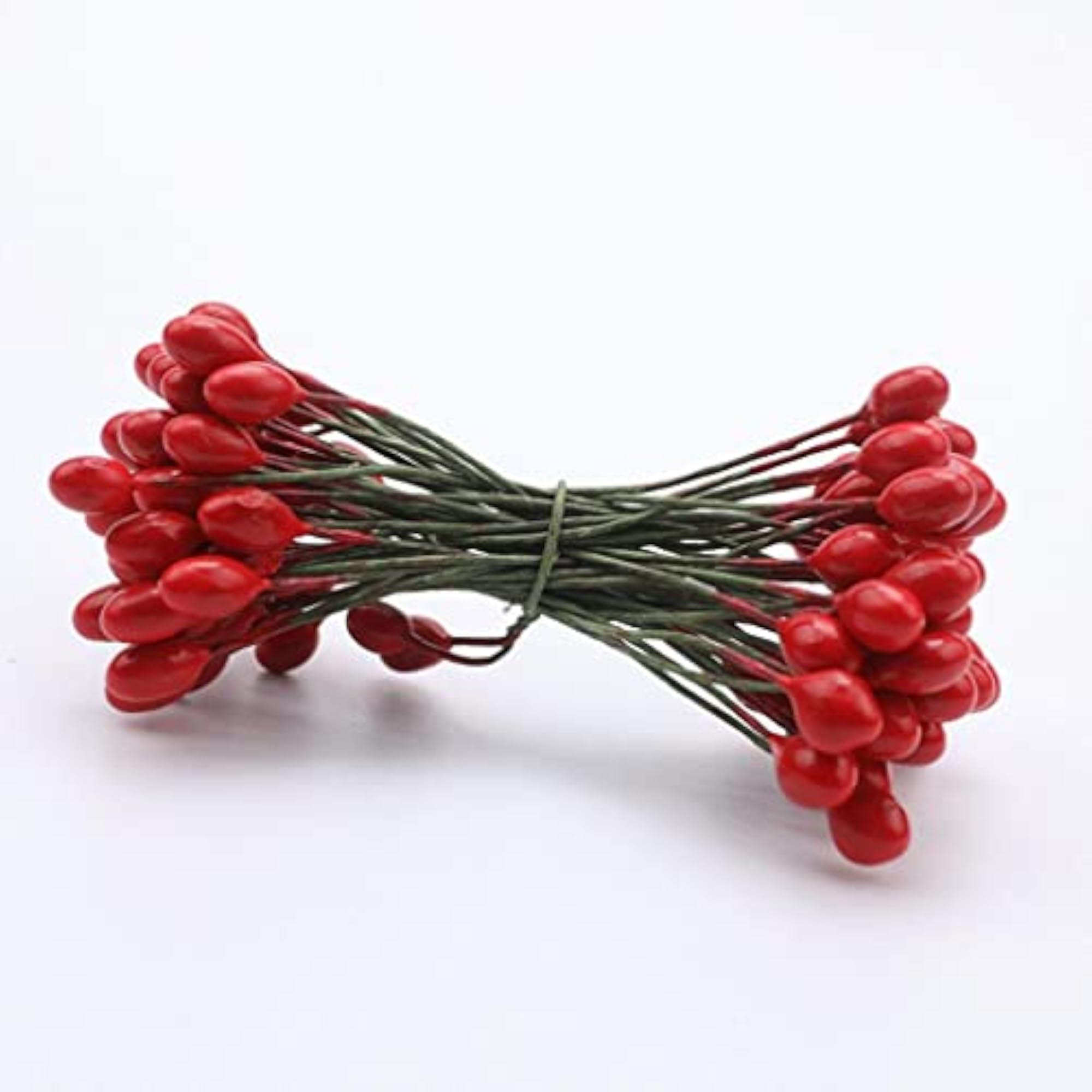 2x200pcs Artificial Double Head Berries for DIY Craft