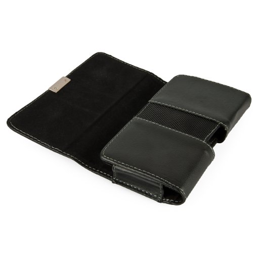 Executive Nylon & Leatherette Holster Case For Blackberry Classic/Blackberry Z10 / Blackberry Porsche Design P'9982 With Sumaclife Wristband, Black #TOP3