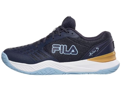 Fila Axilus 3 Mens Tennis Shoes - Navy/Blue/Wheat/D Medium / 9.02