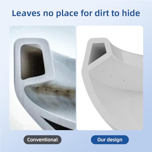 Two Piece Toilets Round, 21" Extra Tall Toilet for Bathroom, 1.28 GPF Powerful Flush, 12 Inch Rough In