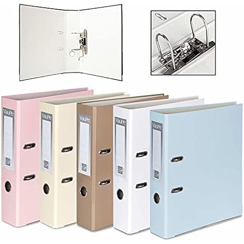 Lever Arch Folders Large Storage Files Pastel Pack Set 5 x A4 OfficeCentre® Cover