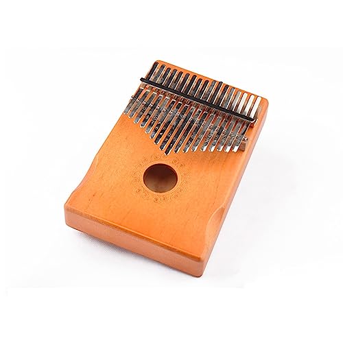 LUNCHS 親指ピアノ カリンバ 17鍵 木製携帯楽器kalimba フィンガーピアノ Marimba 初心者向け 大人向け 音楽ギフト(Orange)
