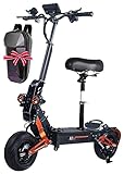 35AH Electric Scooter for Adults 5000W Dual Motors,43MPH Max Speed 75Miles Range,12' Tubeless Fat Tires&Anti-Theft Removable Battery,Dual Hydraulic Shock Absorption Sports Scooter