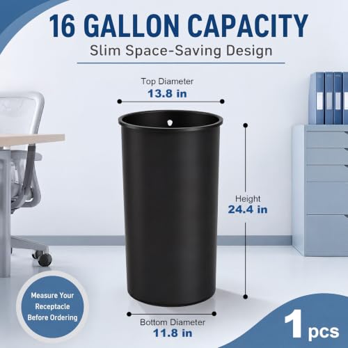 Singhoow 1 Pcs 16 Gallon Rigid Plastic Liner for Aluminum Trash Can Indoor by Singhoow - Used condition - Image 3
