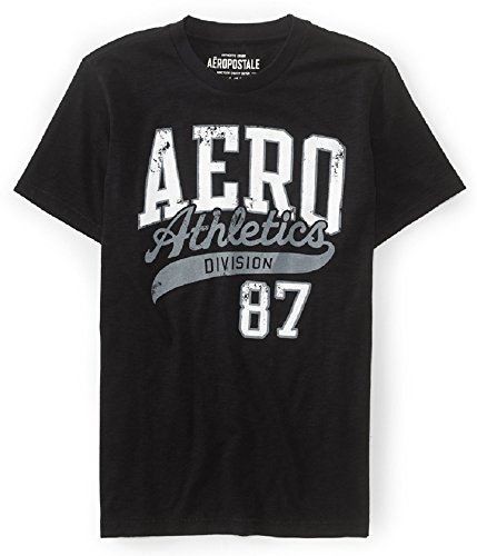 Aeropostale Men's Graphic Logo T-Shirt X-Large Black 3865