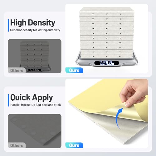 Image of 20 Pack Sound Proof Foam Panels for Walls, Acoustic Panels Self-Adhesive | 12 inch X 12 inch X 0.4 inch Slatted Soundproof Wall Panel, High Density Sound Absorbing Panel for Gaming Recording Studio Decor-Ivory