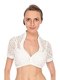 spitze, stehkragen Stockerpoint Damen Bluse B-5040 Trachtenbluse, Elfenbein (Creme Creme), (Herstellergröße: 46)