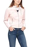 Levi's Women's Size Faux Leather Motocross Racer Jacket (Standard and Plus), Peach Blush, 1X
