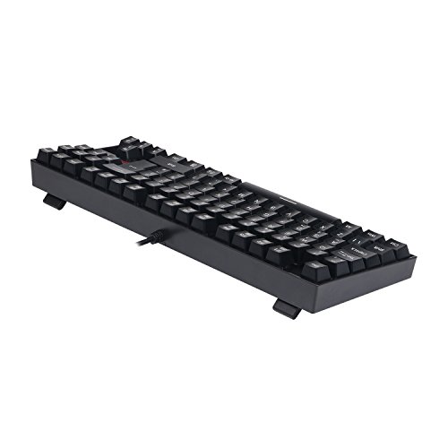 Redragon Tastiera meccanica KUMARA K552-N-UK 87 Tastiera da gioco meccanica compatta con tasti blu, Tastiera da gioco per computer PC (QWERTY UK Layout - No Backlight)