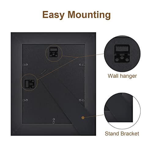 Boichen Picture Frames 8X10 In Black - Rustic Distressed Solid Wood With Real Glass - Wall Or Tabletop Display Pictures, 2 Pack #TOP3