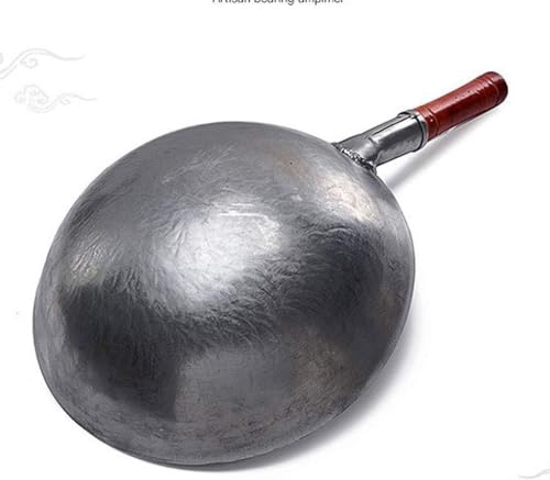 Wok de hierro martillado 32cm y 36cm sin recubrimiento miniatura 4