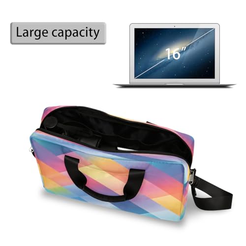 Bolso para portátiles con patrón geométrico colorido 16in miniatura 5