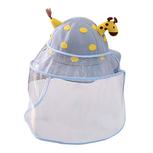 Image of Street27 UV Protection Hat Full Face Shield for Kids Baby Blue