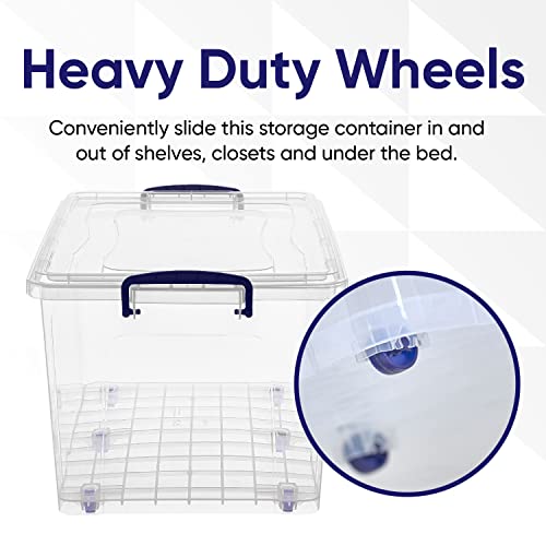 Image of Superio Storage Bins with Lids, Clear Plastic Containers for Organizing, Stackable Totes, BPA Free, Odor Free, Organizer Boxes for Home, and Dorm (2 Pack, 44 Quart)