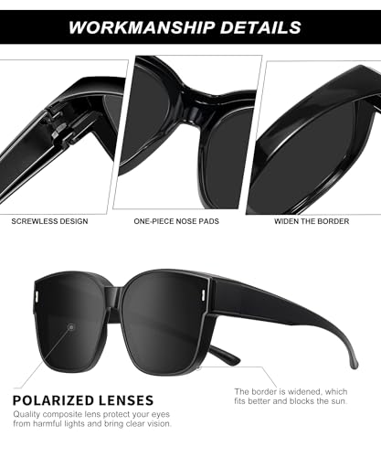 Image of KALIYADI Fit-Over-Glasses Polarized Sunglasses-for-Men Wrap-Around-Sunglasses: Mens Polarized Sunglasses UV400 Protection