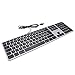 Tastiera con cavo Matias (ABS) Layout ITA con Filo,Tastiera Gaming in ABS con Controllo Volume, Tastiera per Mac e PC, Silver