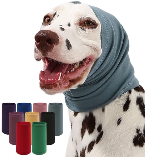 Image of Dog Calming Hoodie Quiet Head Cover Sleeves Anxiety Relief /Noise Protection - Grooming - Thunder - Fireworks