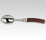 rehwappen solingen throwing knife  Linder Solingen Rehwappen Besteck Serie 4 - Tafellöffel Hirschhorn