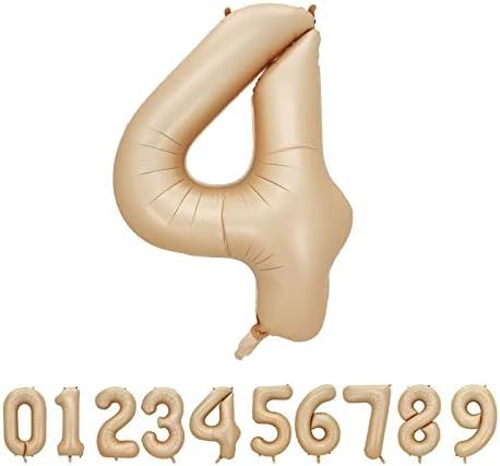 ASMFUOY 40 Inches Number Foil Balloon Jumbo Digital Helium Balloons for Boy Girl Kids Birthday Party Wedding Ceremony Decorations(1, Silver)