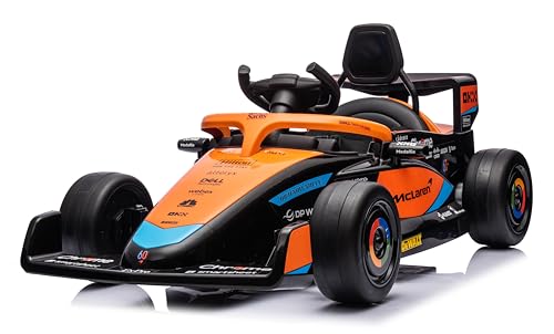 Coche eléctrico para niños McLaren F1 de carreras 12 V Asiento ergonómico Full Optional – Coche eléctrico Fórmula 1 para niños con mando a distancia