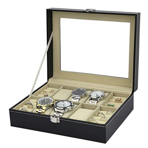 FYHH-JZHY Reiseuhr Beauty Case 6-Slot Uhrenboxen Display Aufbewahrungsbox Schmucksammlung Etui Organizer Halter Box Cover