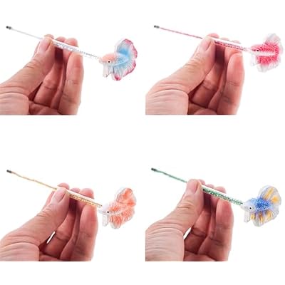 Fishtanks Decorations for Betta Fish Tail Training Wand Realistic Resin Betta Stick for Fish Active Aquariums Ornament