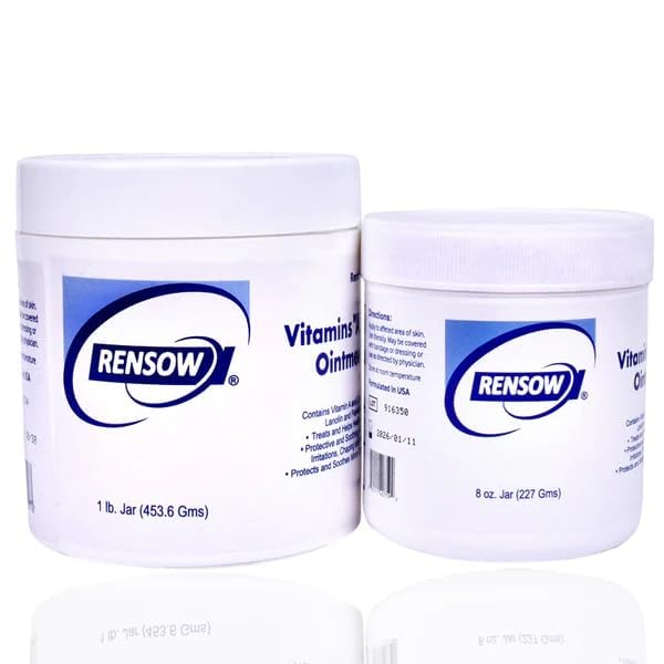 Rensow Vitamin A&D Ointment Tattoo Aftercare Healing Ointment Skin Protection & Recovery Balm – Moisturizing Vitamin A & D Cream for Fresh Tattoos Dry Skin & Irritation Relief (8oz) 4