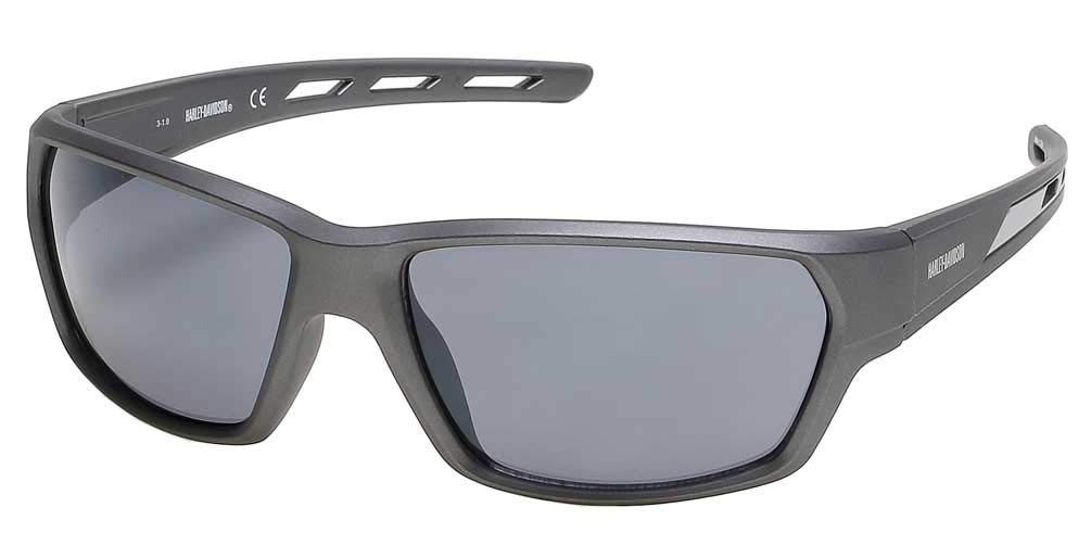 Men's Modern Rectangular Sunglasses, Gray, 63-17-135, Gray