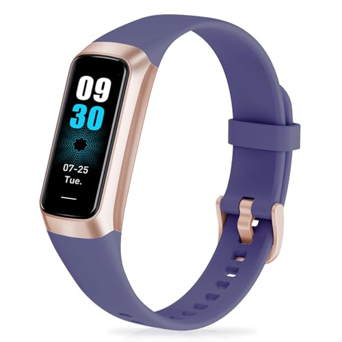 Spurkey Fitness Tracker with 24/7 Heart Rate, Blood Oxygen Blood Pressure Sleep Monitor, Activity Trackers IP68 Waterproof,Step Counter Calorie Pedometer Health Smart Watch for Women Me (Deep purple)