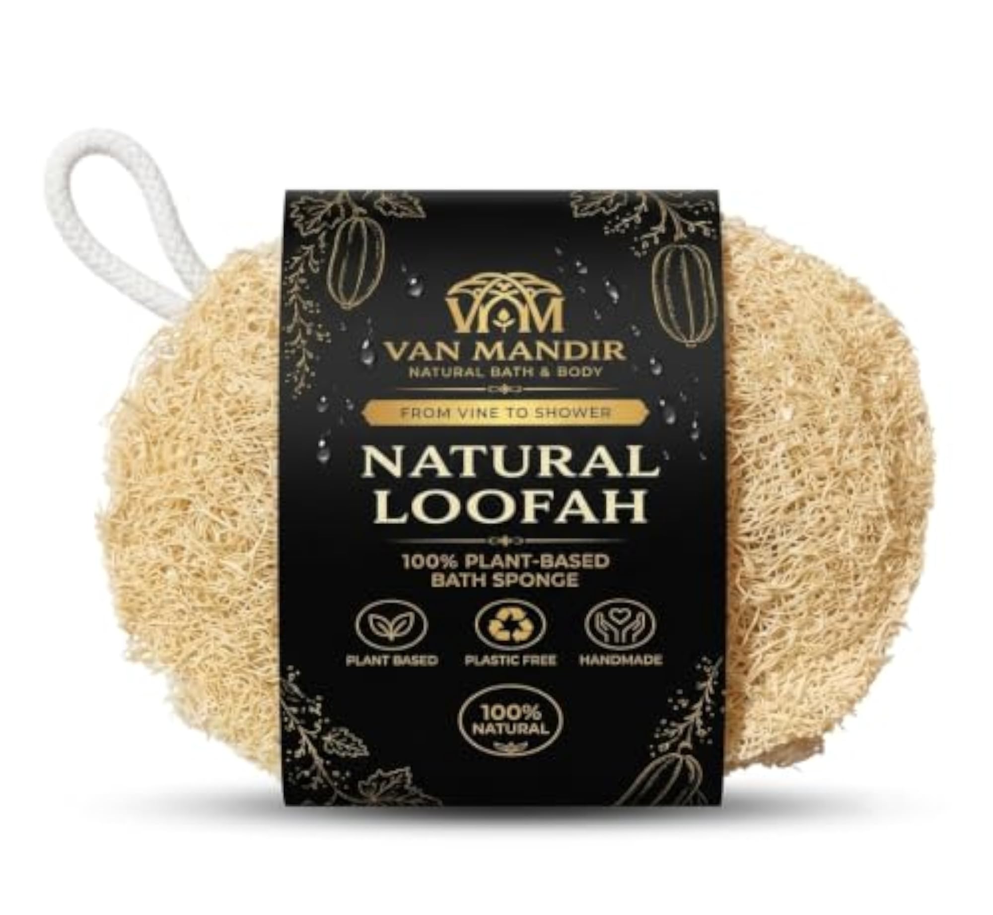 Vanmandir Naturals Loofah Sponge Oval, Pack of 2