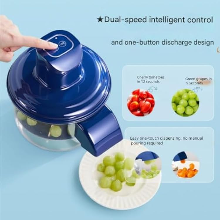 Electric Grape Peeling Machine, Garlic Peeler, Tomato Peeler, Blue, Metal Blade, ABS Body, Automatic, Fruit & Vegetable