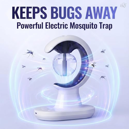 Image of Electric Mosquito Killer Lamp with Humidifier & LED Night Light | Multipurpose Bug Trap for Home, Bedroom & Living Room