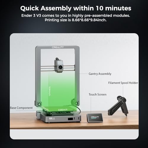 Impressora 3D oficial Creality Ender 3 V3 com velocidade de impressão de 600 mm/s, atualizada com si