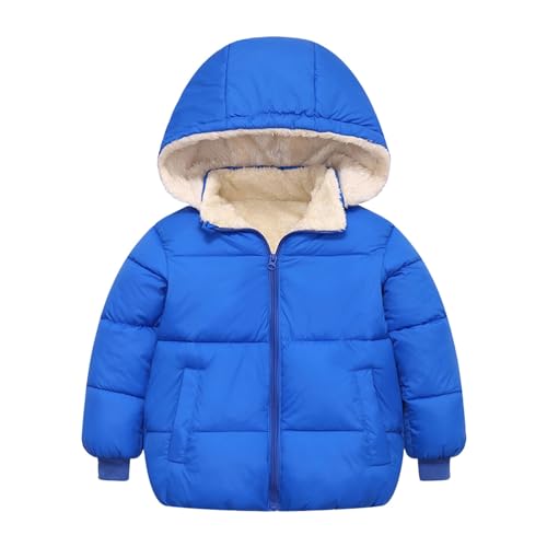 Manteau polaire chaud pour enfants veste extérieure bleue 5-6 ans