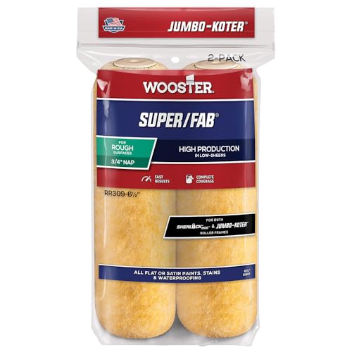 Wooster Brush RR309-6.5 Jumbo-Koter Super/Fab Roller Cover, Golden Yellow, 6 1/2