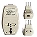 OREI 3 in 1 Italy Travel Adapter Plug with USB and Surge Protection - Grounded Type L - Italy & More - CE Certified - RoHS Compliant WPU-L-GN