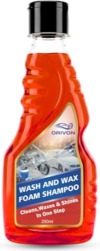 Orivon Car wash Shampoo | Luxurious car washing shampoo, Honey Thick with Super Suds | High Foam for Deep Cleaning | Remove Tough Dirt | Safe on Paint | pH Neutra -250 ML