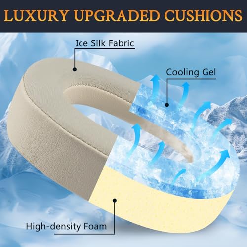 Almohadillas de gel refrescante de reemplazo SOULWIT para auriculares inalámbricos Jabra Elite 85h, almohadillas de espuma con aislamiento de ruido suave - Dorado miniatura 3
