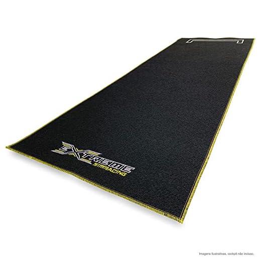 Extreme Simracing Tapete Amarelo Para Cockpit Simulador e Suporte Para Volantes