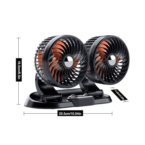 Ventilateur double USB 24V pour tableau de bord de golfette et camion