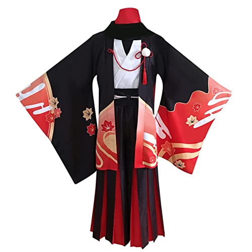 Spiel Genshin Kaedehara Kazuha Cosplay Kostüme Kimono Anzug Halloween Karnevalsparty (Kaedehara Kazuha,XL)