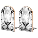 Frais(1) Serre-Livres - Porte-Livres Robustes pour Les Livres Lourds - Livre en Bois pour Livres Rayures Porte-Livres pour Bureau, Ecole Et Maison