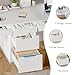 MaverickFurni Two Person Desk with 5 Drawers, Double Desk with Storage for 2 People, 78 Inch Extra Long White Desk Workstation with File Drawer for Home Office, White
