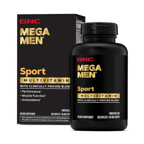GNC Mega Men Sport Multivitamin for Men | Performance, Muscle Function, and General Health | 180 Count