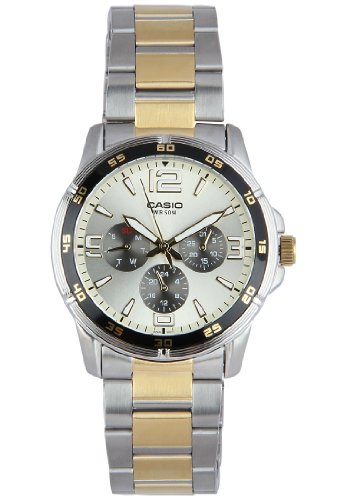 Image of Casio Enticer Men Multi Dial Yellow Watch-MTP-1299SG-9AVDF (A482)