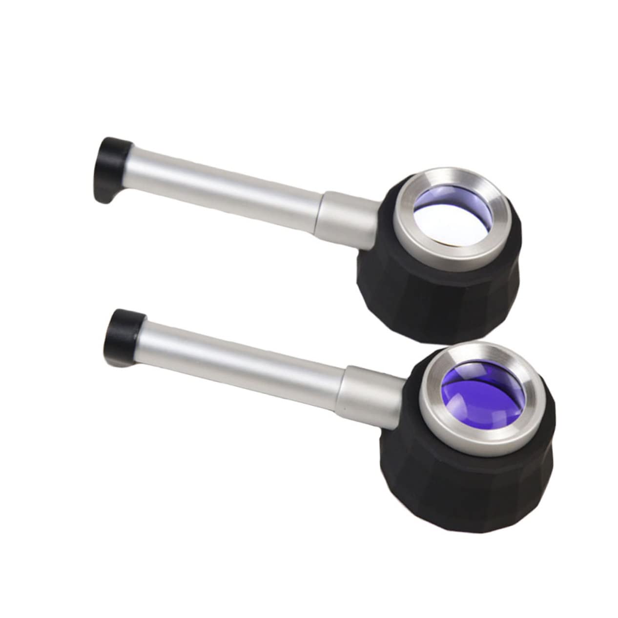 FRCOLOR Lupa de Mano con Luz LED y Escala Portátil para Lectura Identificación de Billetes Incluye Luces LED y Luces de Detección de Falsificaciones