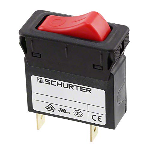 4435.0056, Circuit Breaker 1-P Thermal Overload 10A Red QC Panel-Snap TA35 Series